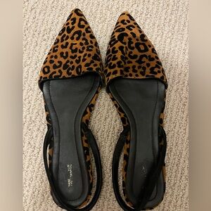 Diane Von Furstenberg Leopard Koko Slingback Flats Size 9